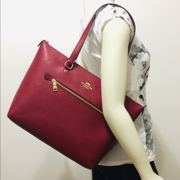 Coach Handbags - NWT Coach Gallery Deep Scarlet Tote Bag